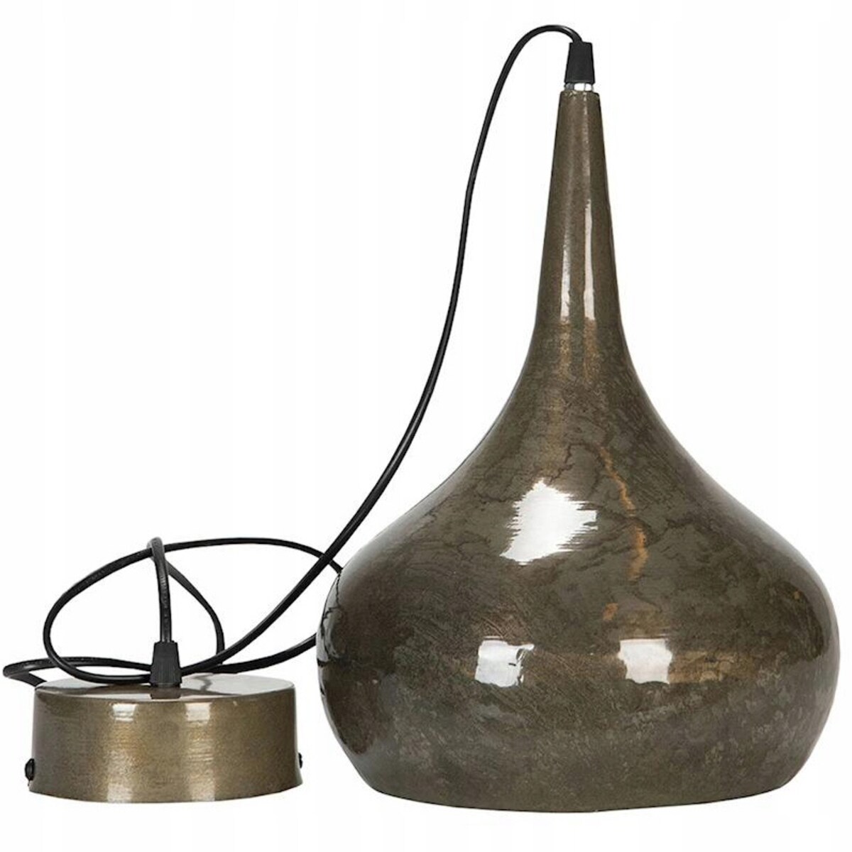 LAMPA SUFITOWA WISZĄCA NAD STÓŁ LOFT METALOWA BRĄZOWA DO SALONU SYPIALNI