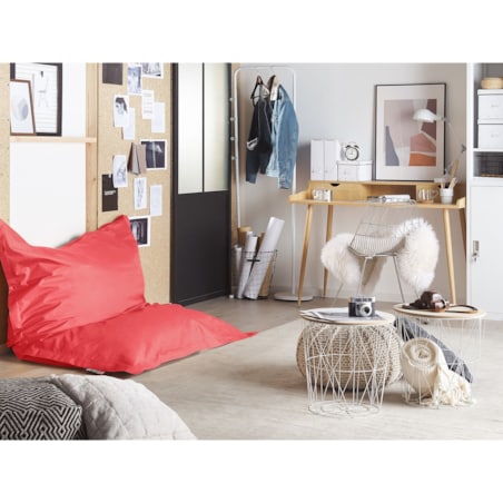 Pufa worek 140 x 180 cm czerwony FUZZY