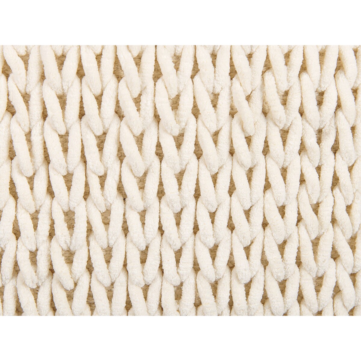 Pleciona poduszka dekoracyjna 45 x 45 cm beżowa OXALIS