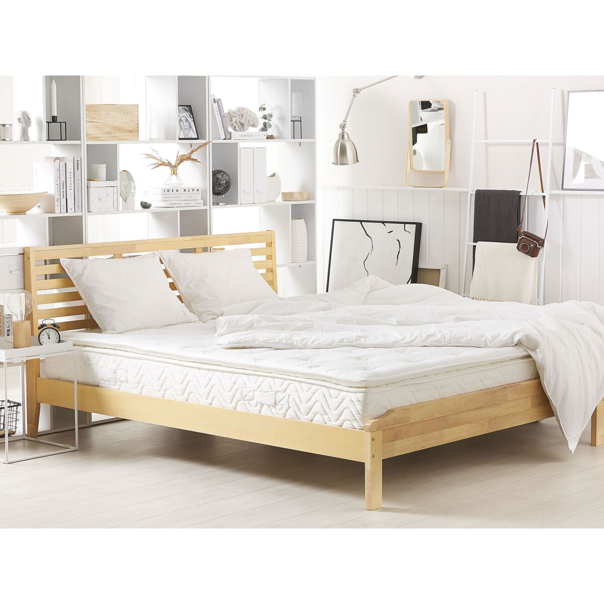 Materac kieszeniowy memory foam zdejmowny pokrowiec 180 x 200 cm średnio twardy LUXUS