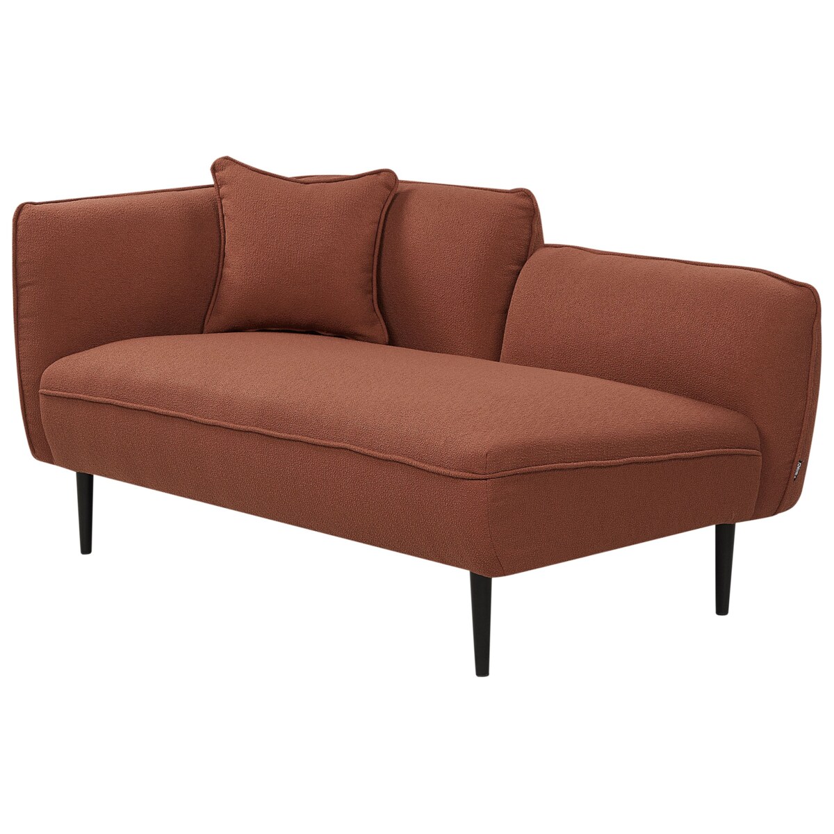 Szezlong boucle lewostronny ciemnoczerwony CHEVANNES