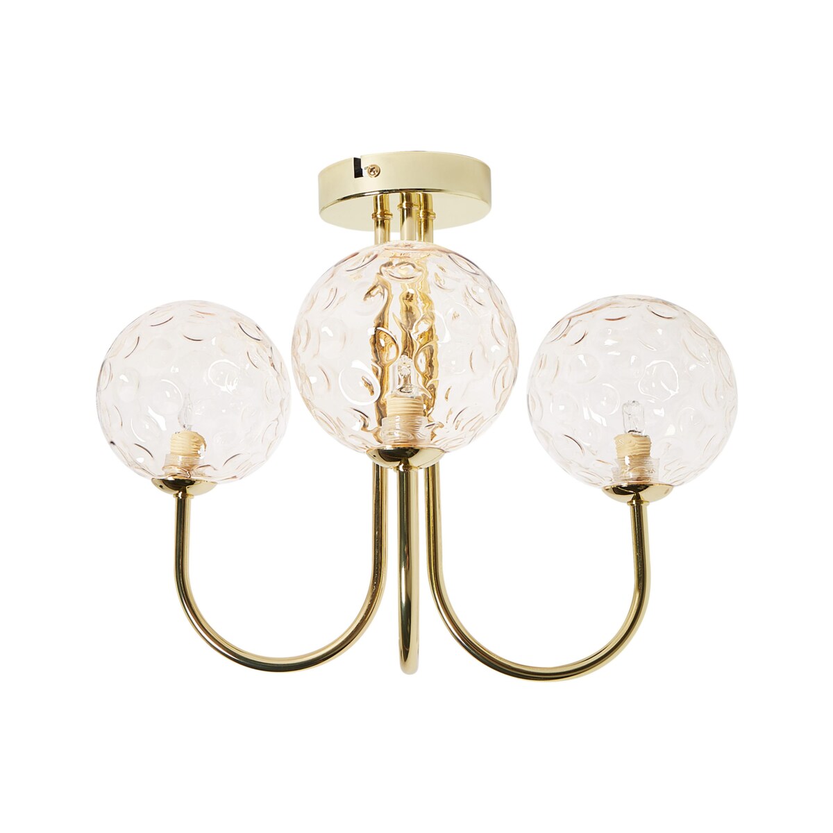 Lampa 3-punktowa szklana beżowa ANADYR