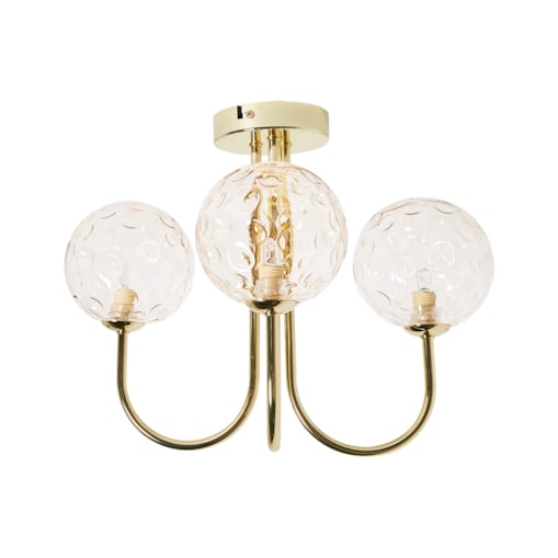 Lampa 3-punktowa szklana beżowa ANADYR