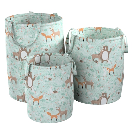 Kosz na zabawki Tobi, zielony, 40x50cm, Magic Collection