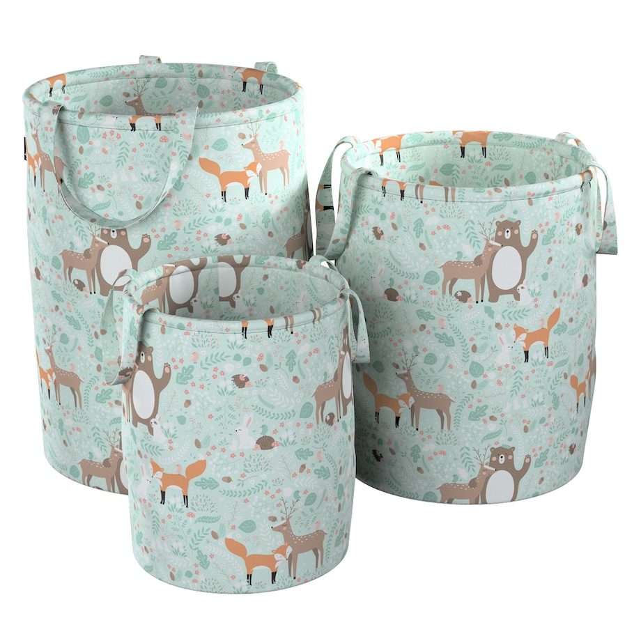 Kosz na zabawki Tobi, zielony, 40x50cm, Magic Collection