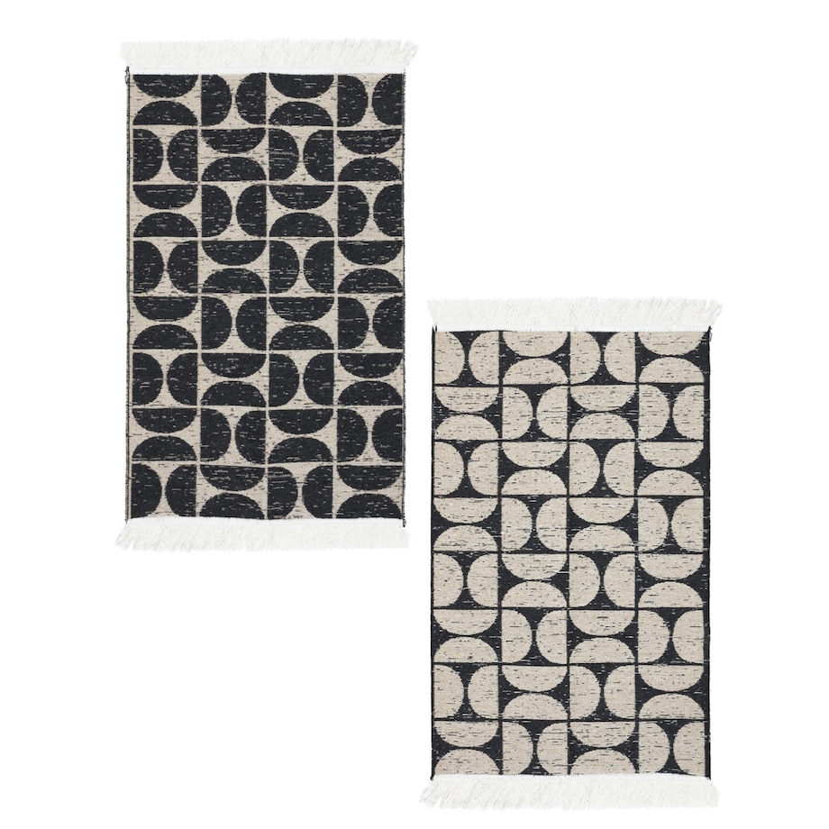 Dywan Kilim Modern 60x120 cm e-floor Pure czarny