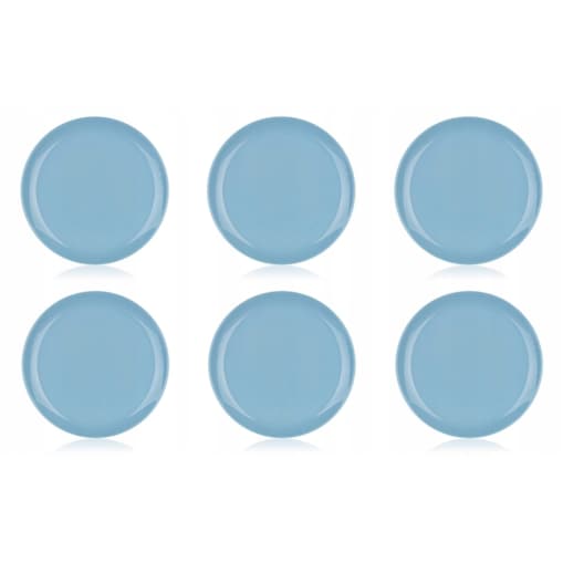 TALERZE DESEROWE 6szt x 19 cm NIEBIESKIE luminarc na ciasta desery jedzenie