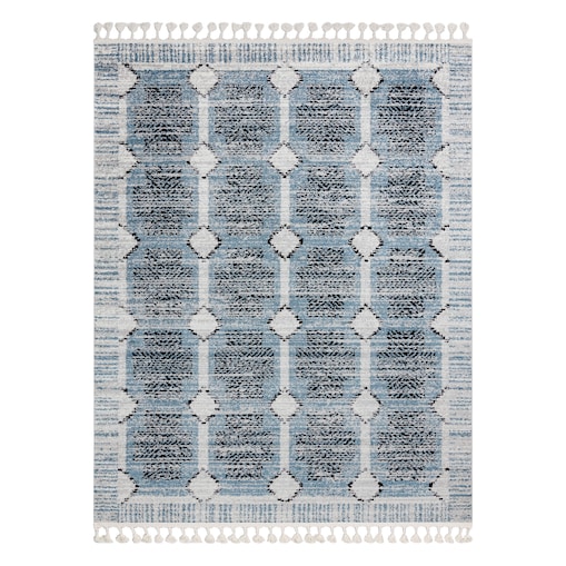 Dywan nowoczesny BELLE BR22A beż / niebieski 80x150 cm