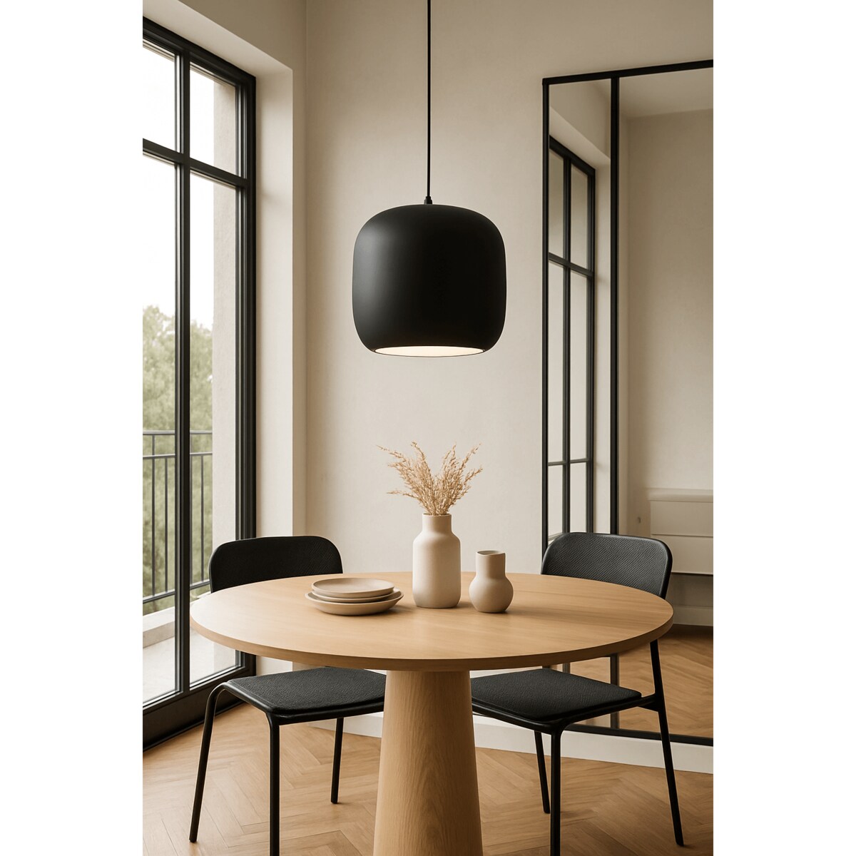 LAMPA WISZĄCA ALUMINIOWA ORIONIS XL CZARNA