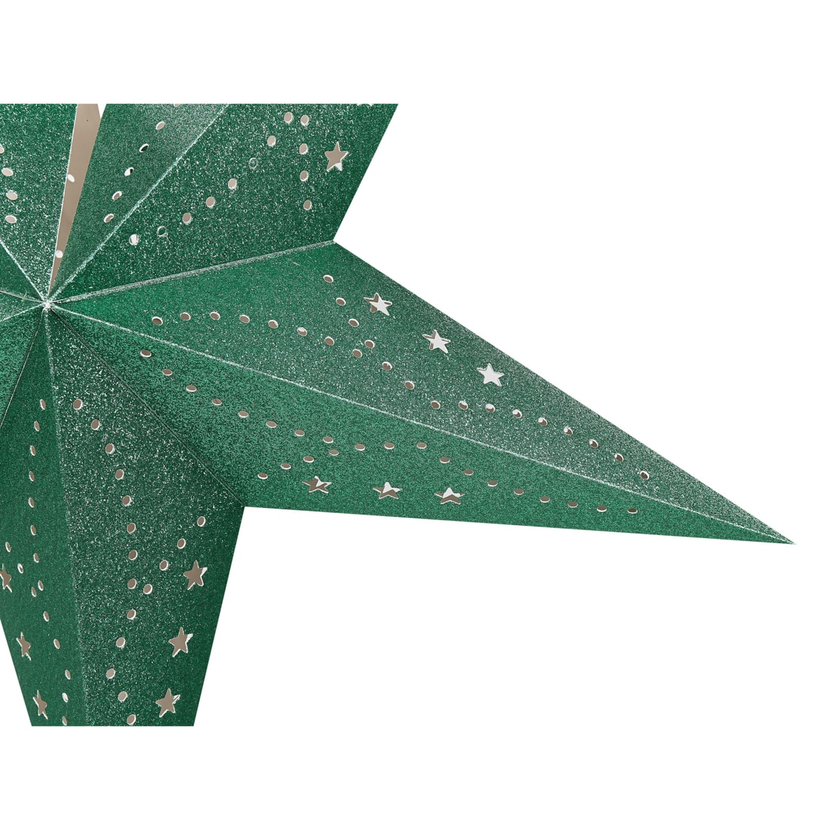 Zestaw 2 dekoracji wiszących LED MOTTI Gwiazda 60 cm Szmaragdowy