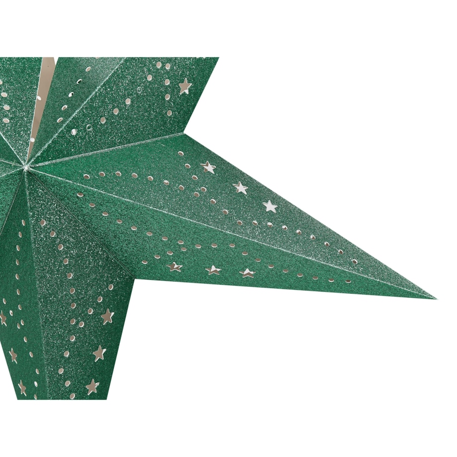 Zestaw 2 dekoracji wiszących LED MOTTI Gwiazda 60 cm Szmaragdowy