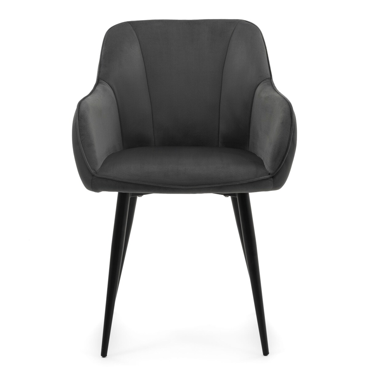 Krzesło tapicerowane welurowe LAGO velvet aksamit szare