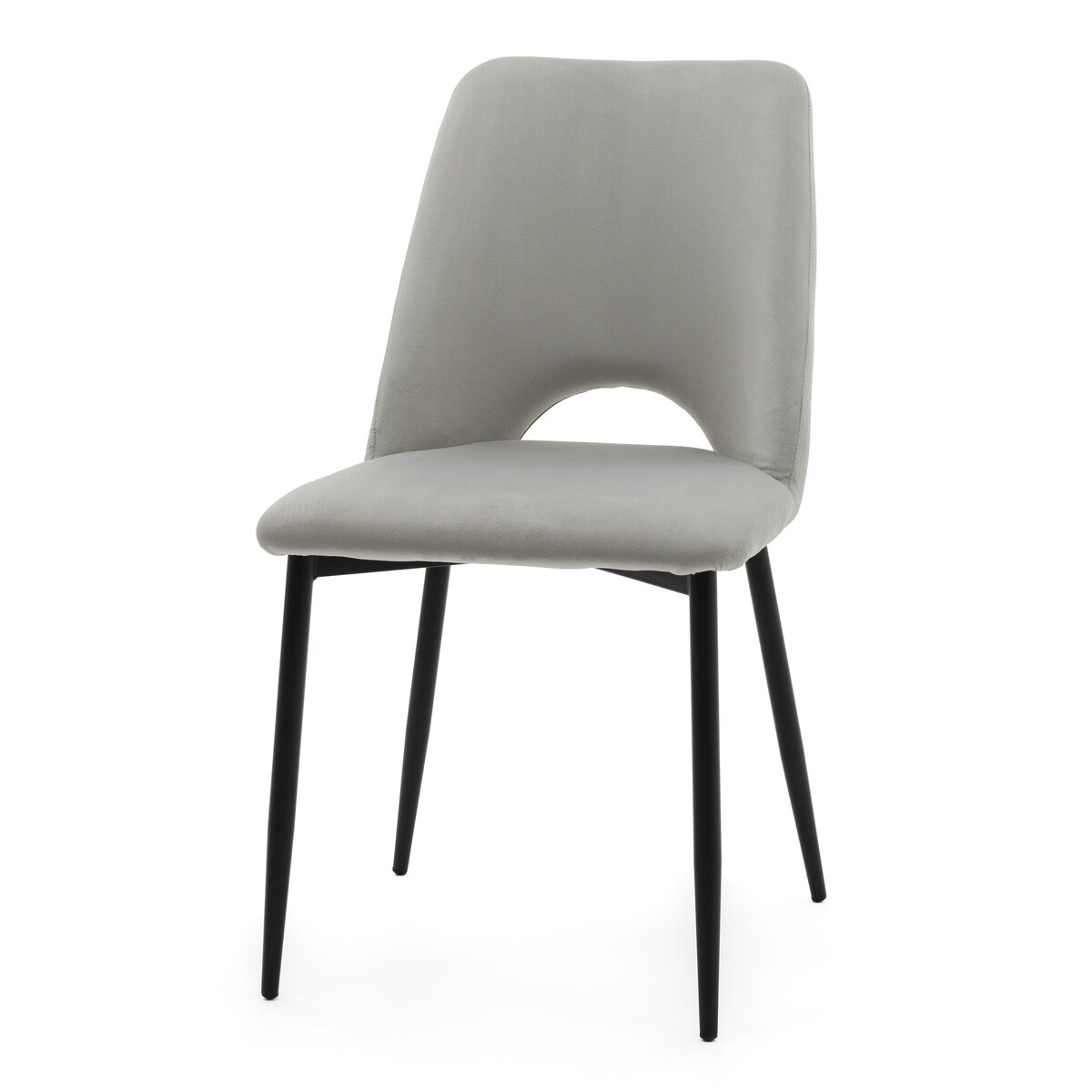 KRZESŁO TAPICEROWANE WELUROWE DO SALONU JADALNI GLAMOUR JASNOSZARE ORO