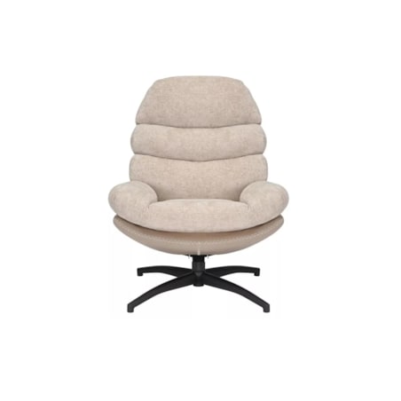 Fotel do salonu GISELLE beżowy obrotowy