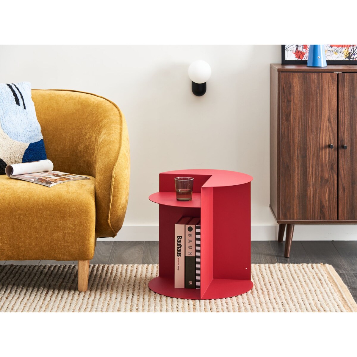 Stolik pomocniczy TAGGART Metal Czerwony