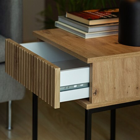 Konsimo RECTUS Zestaw stolików nocnych 2szt.w kolorze dębu artisan