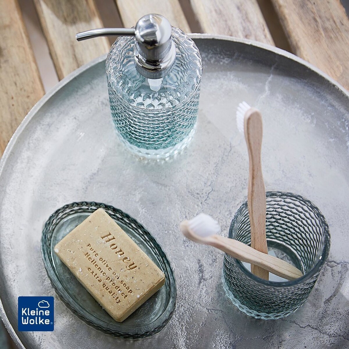 Kleine Wolke Melua Szczotka WC ze stojakiem szary