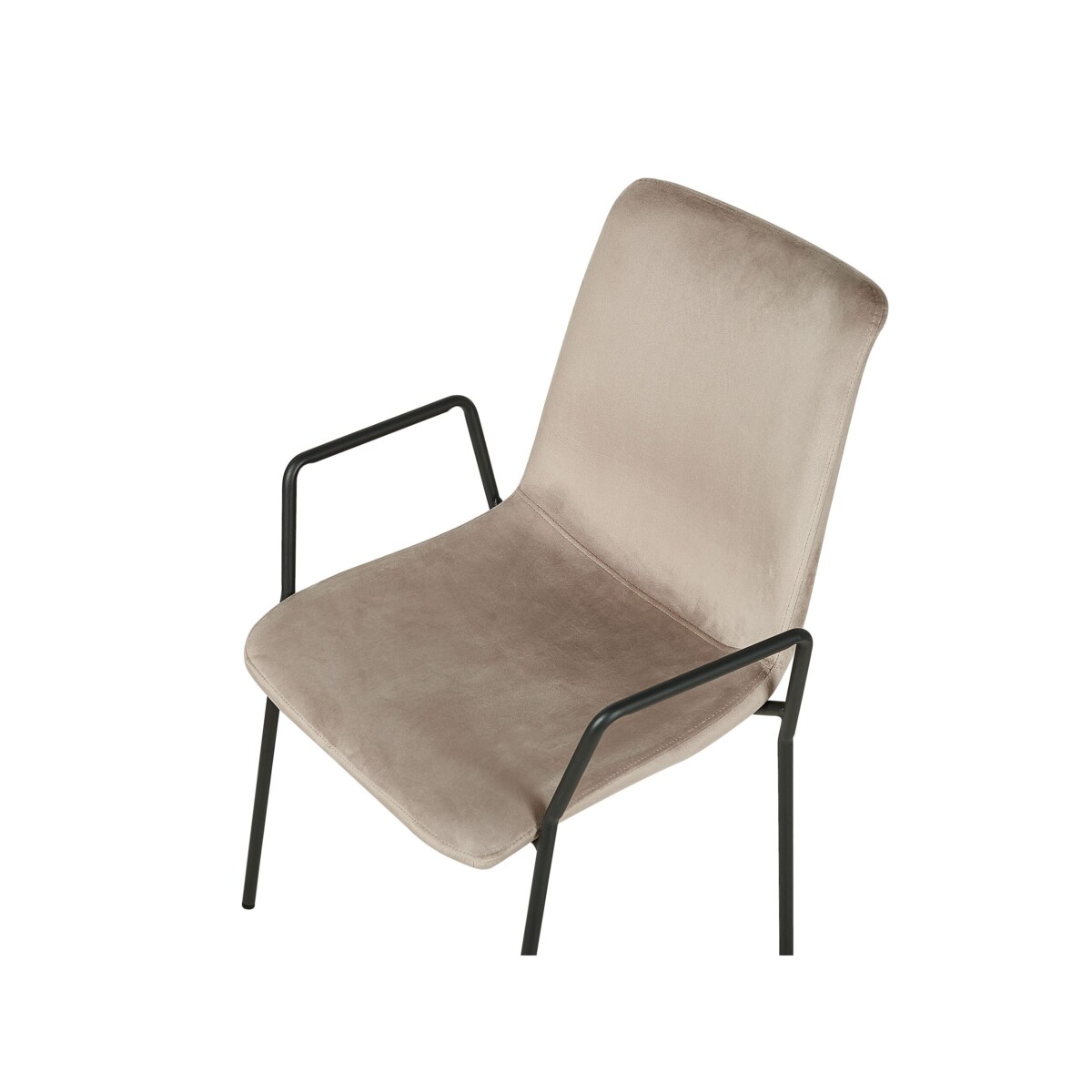 Zestaw 2 krzeseł do jadalni welurowy beżowoszary JEFFERSON