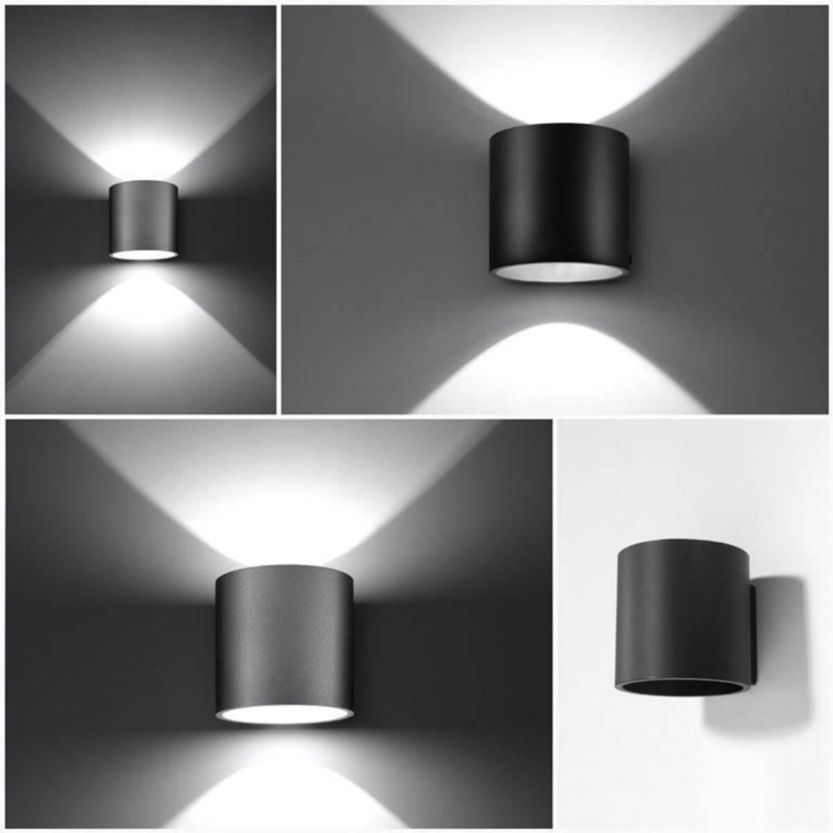 Kinkiet ORBIS 1 szary