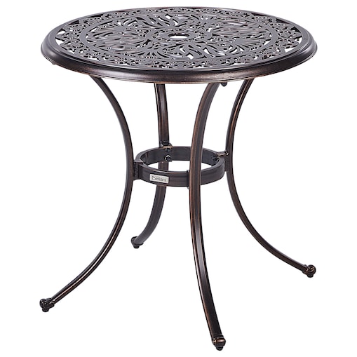 Stolik bistro ANDALO 68 cm 68 cm Metal Brązowy