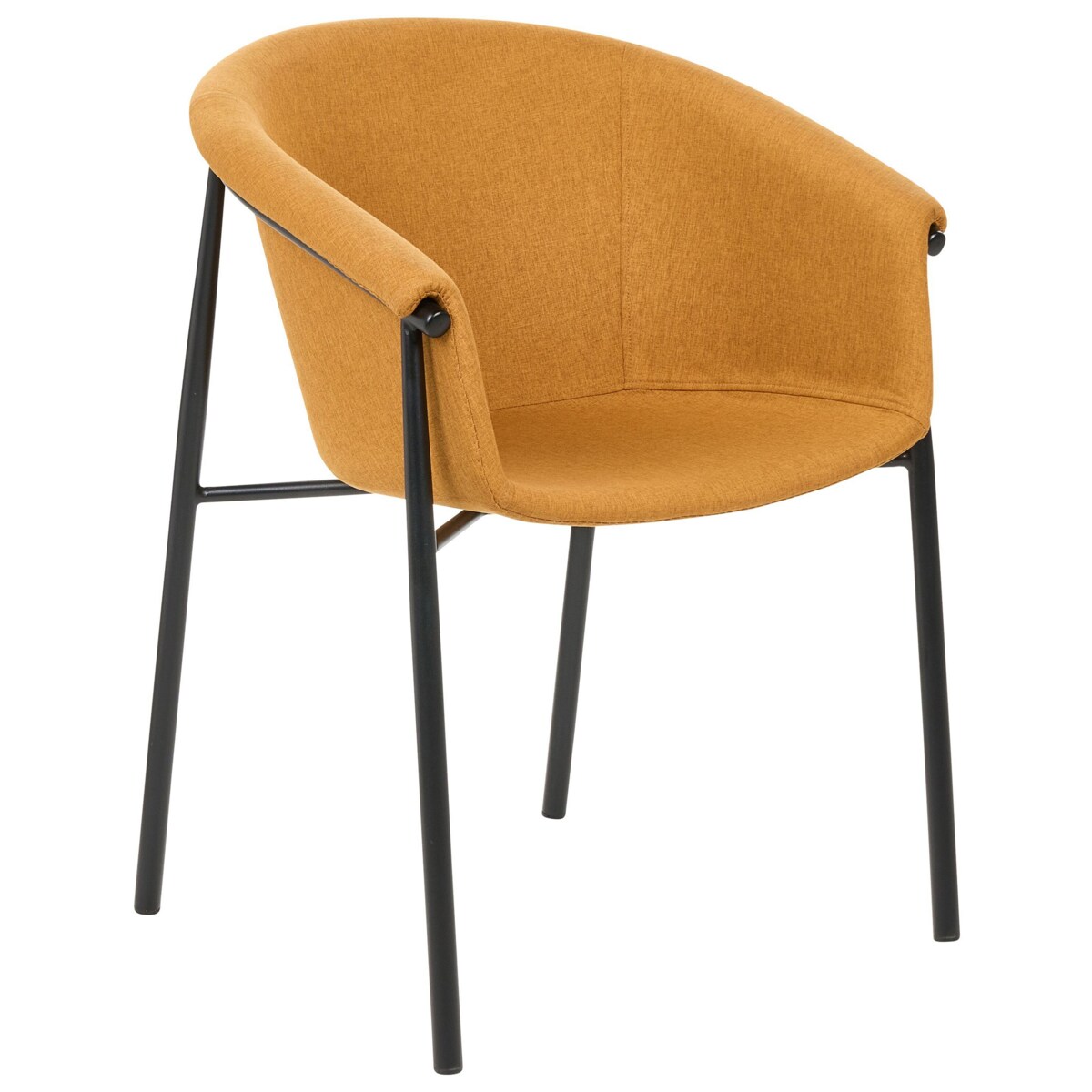 Zestaw 2 krzeseł do jadalni pomarańczowy AMES