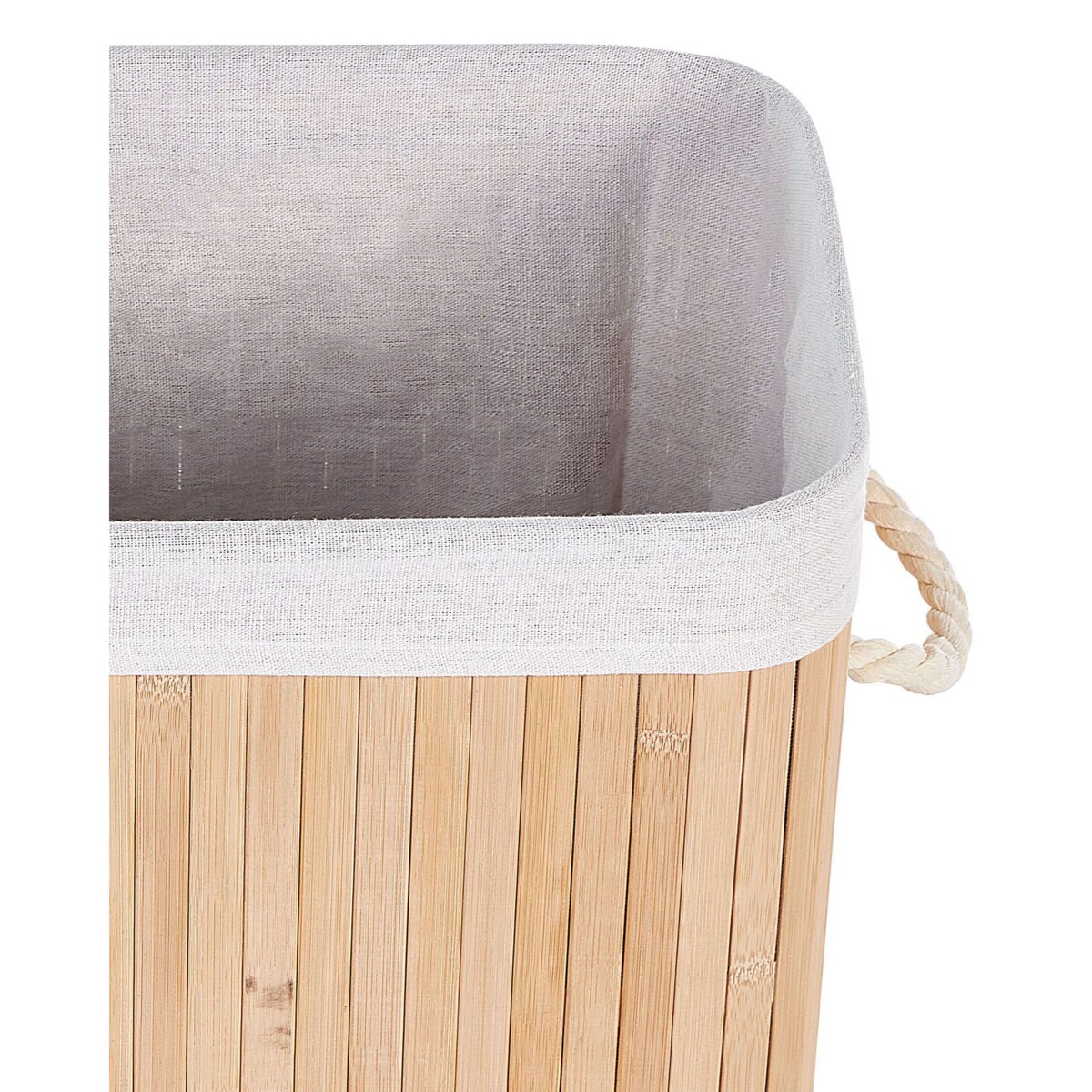 Kosz bambusowy z pokrywą jasne drewno KOMARI