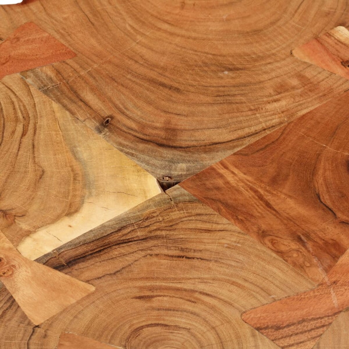 vidaXL Stolik kawowy, 36 cm, 4 plastry litego drewna akacjowego