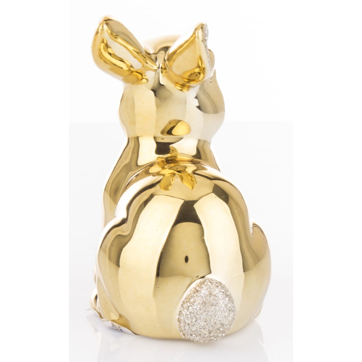 Zajączek siedzący przy koszyczku 12x16x11 cm RESTO - II