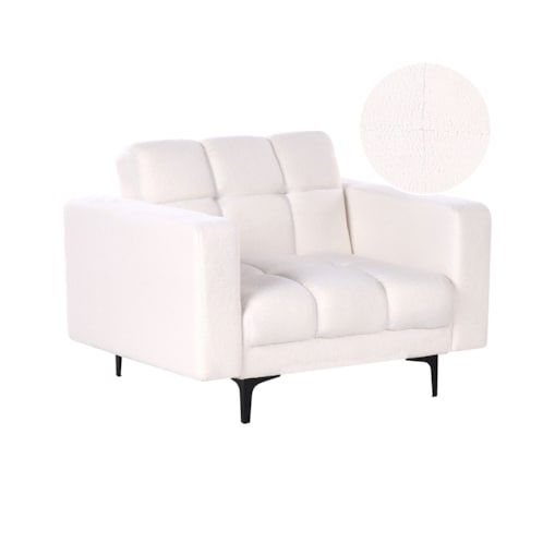Fotel ALNES Boucle Biały