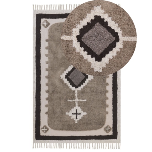 Dywan bawełniany 160 x 230 cm beżowy GEYVE