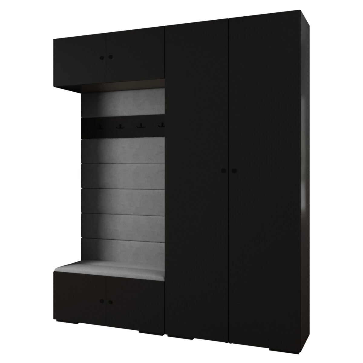 Garderoba do przedpokoju INOVA 2 Z18 czarny+czarny+manila16