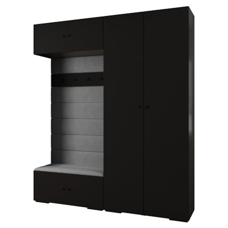 Garderoba do przedpokoju INOVA 2 Z18 czarny+czarny+manila16