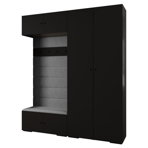 Garderoba do przedpokoju INOVA 2 Z18 czarny+czarny+manila16