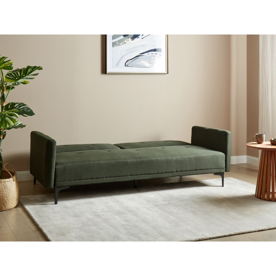 Sofa rozkładana LUCAN Ciemnozielony dla 3 osób