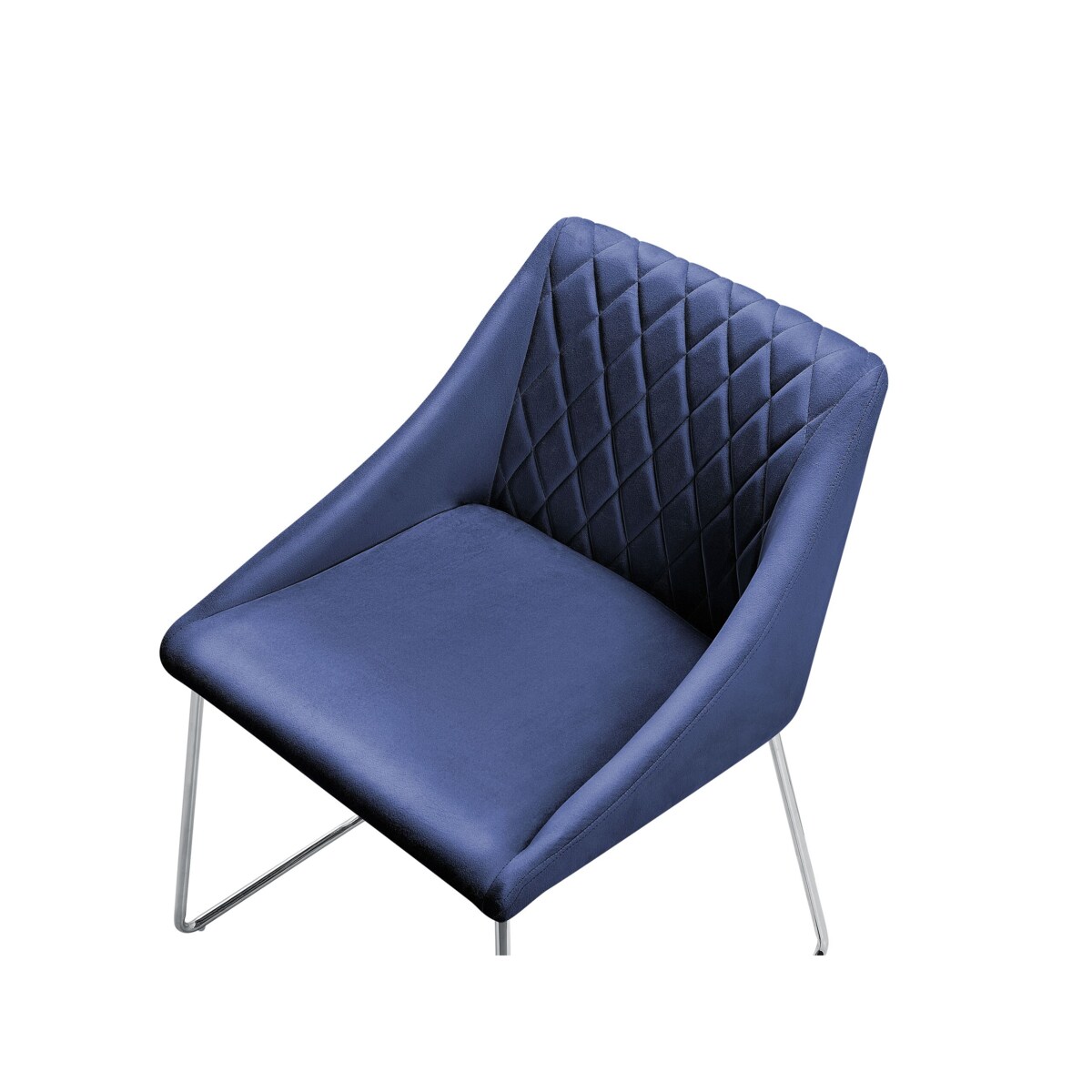 Zestaw 2 krzeseł do jadalni welurowy ciemnoniebieski ARCATA