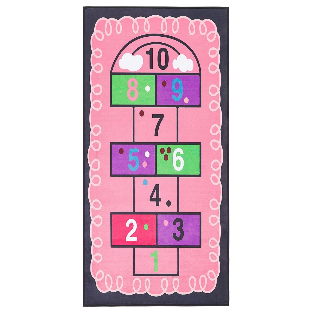 Dywan dziecięcy gra w klasy 80 x 150 cm różowy HONAZ