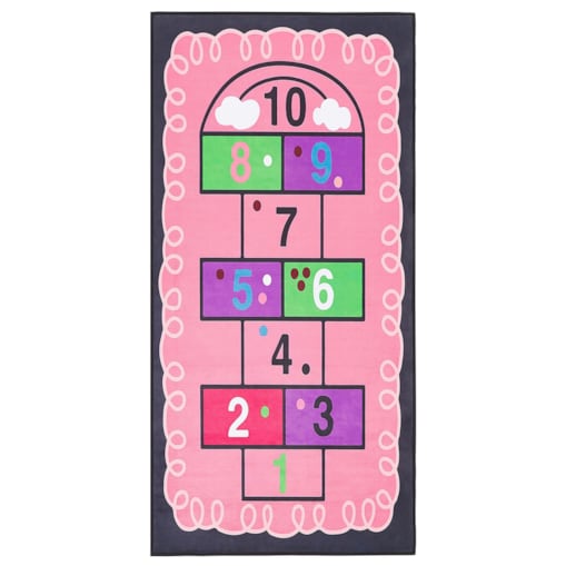 Dywan dziecięcy gra w klasy 80 x 150 cm różowy HONAZ