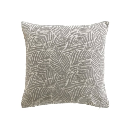 Ozdobna poduszka, żakardowy wzór liści,40 x 40 cm