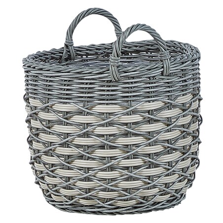 Zestaw 3 koszy na kwiaty GEFIRA 31/39/49 cm Szary Technorattan