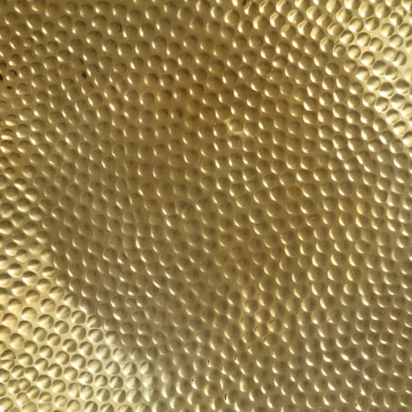 vidaXL Stolik kawowy z młotkowanego aluminium, 70x30 cm, mosiądz