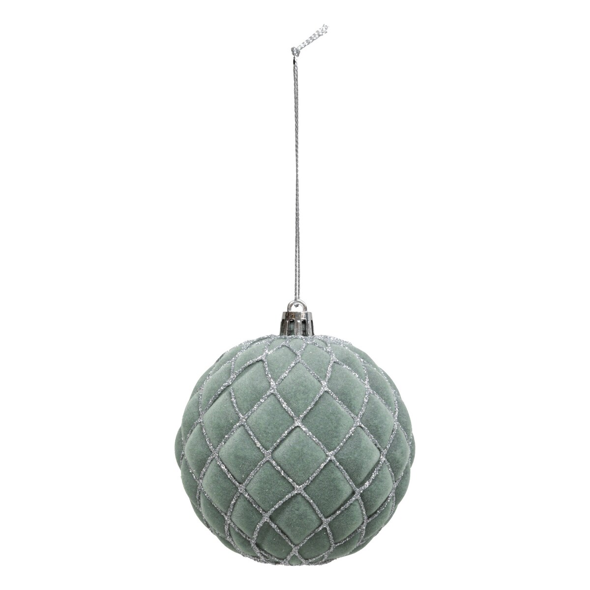 Zestaw bombek z brokatowym wzorem, Ø 8 cm