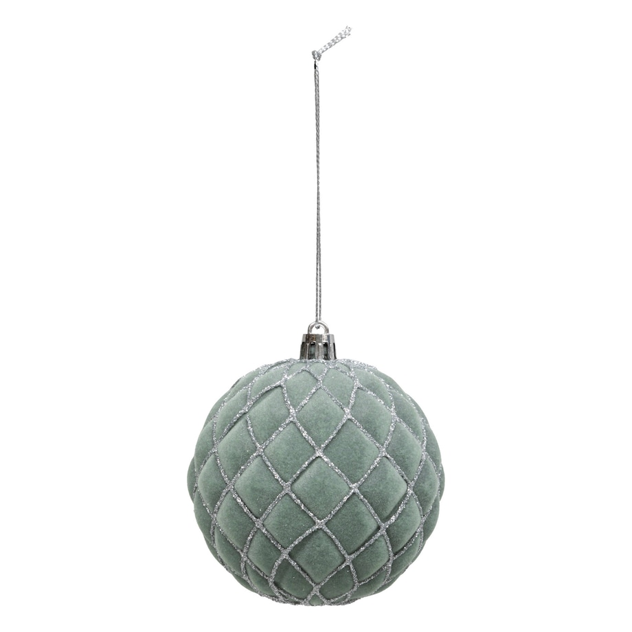 Zestaw bombek z brokatowym wzorem, Ø 8 cm