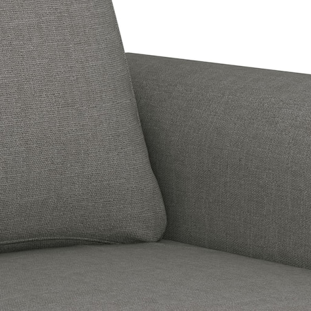 vidaXL Sofa 2-osobowa, ciemnoszara, 140 cm, tapicerowana tkaniną