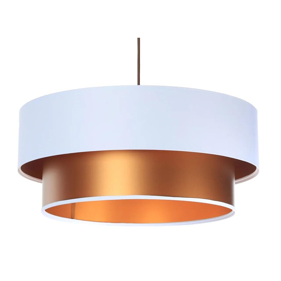 Lampa wisząca DOUBLE WHITE 60 biała/miedziana