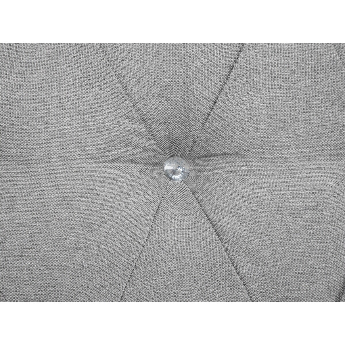 Łóżko kontynentalne tapicerowane 180 x 200 cm szare DUCHESS