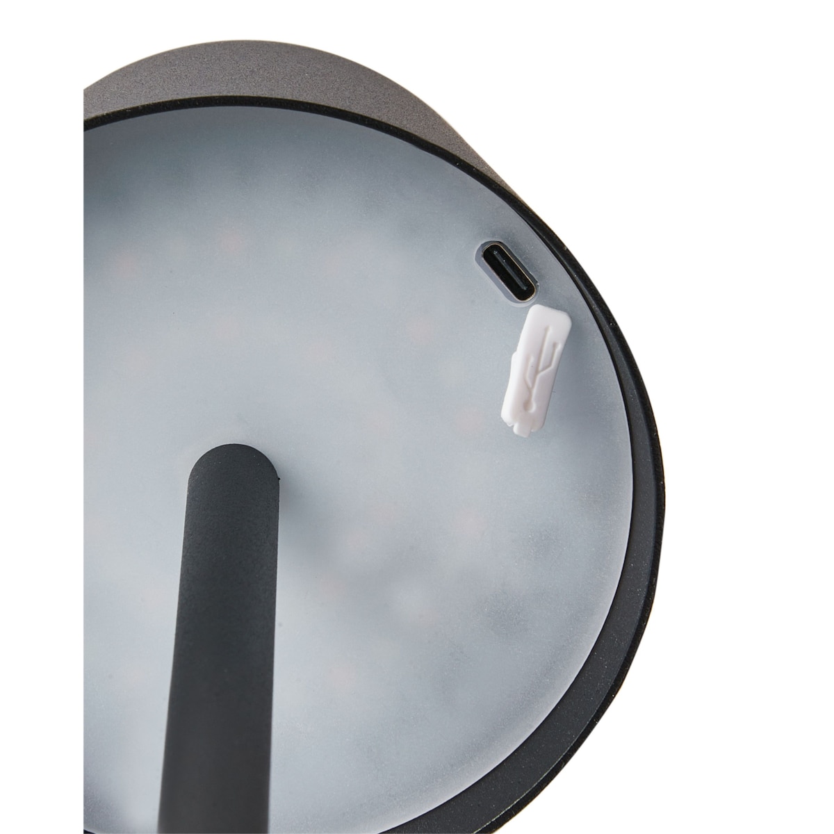 Bezprzewodowa lampa podłogowa metalowa czarna GAVARRESA