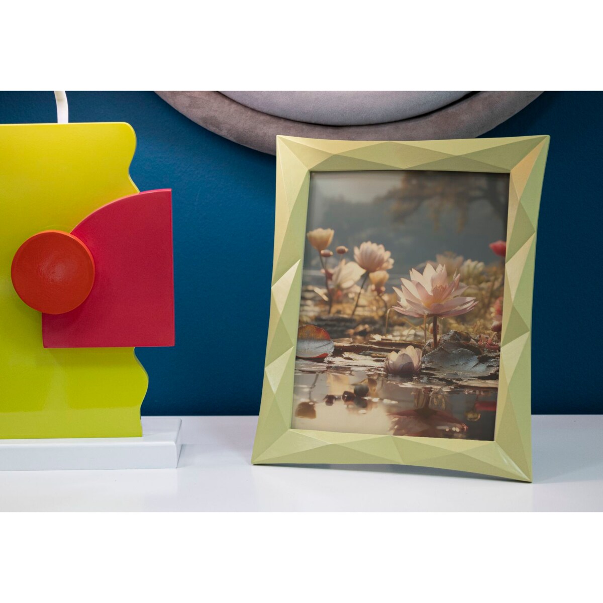 Ramka na zdjęcia Greeny, zdjęcie 20 x 25 cm, kolor zielony, żywica syntetyczna, rama 26,8 x 2,5 x 31,5 cm, na fotografie i portrety, Mauro Ferretti