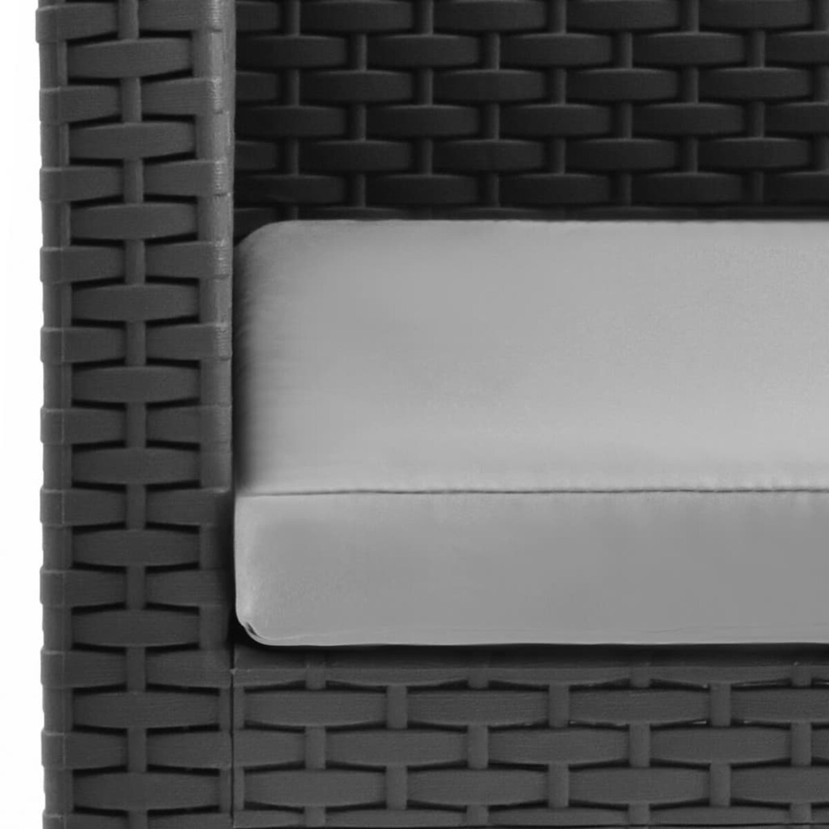 vidaXL Krzesła ogrodowe z poduszkami, 2 szt., rattan PP, antracytowe