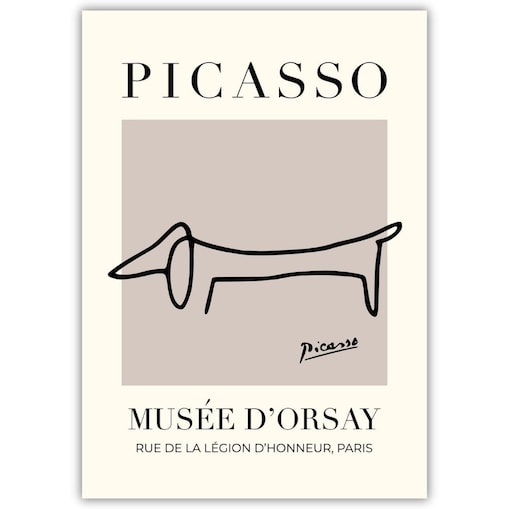 plakat picasso dog 50x70