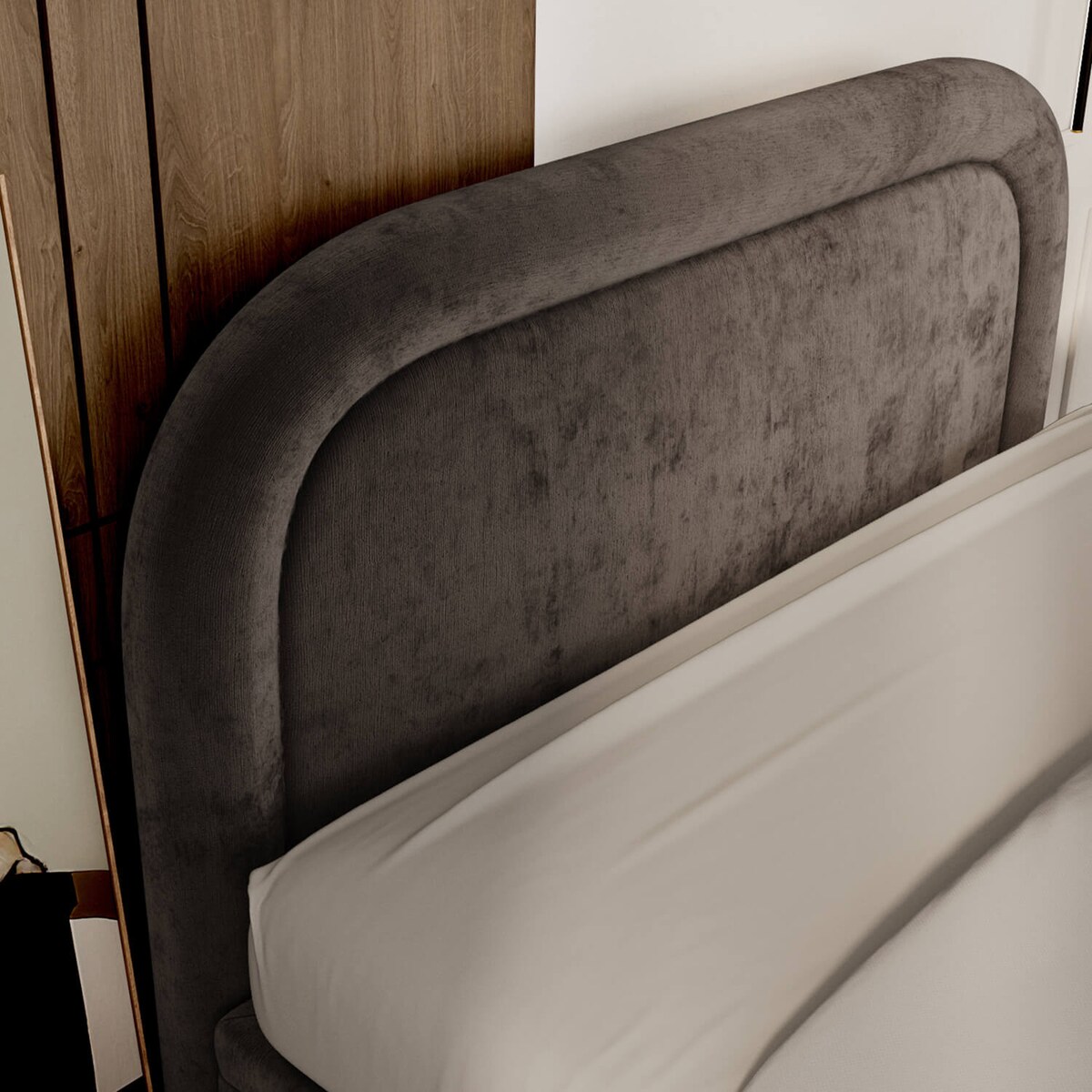 Łóżko tapicerowane HARMONY 180x200 z pojemnikiem, Brązowy, tkanina Lotta 39